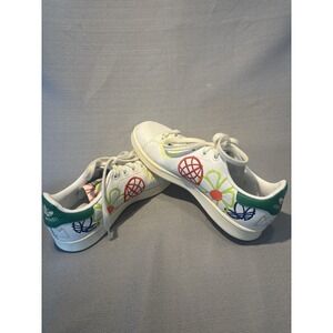 ADIDAS Stan Smith Doodle Large Green and White Womens Size 5.5‎